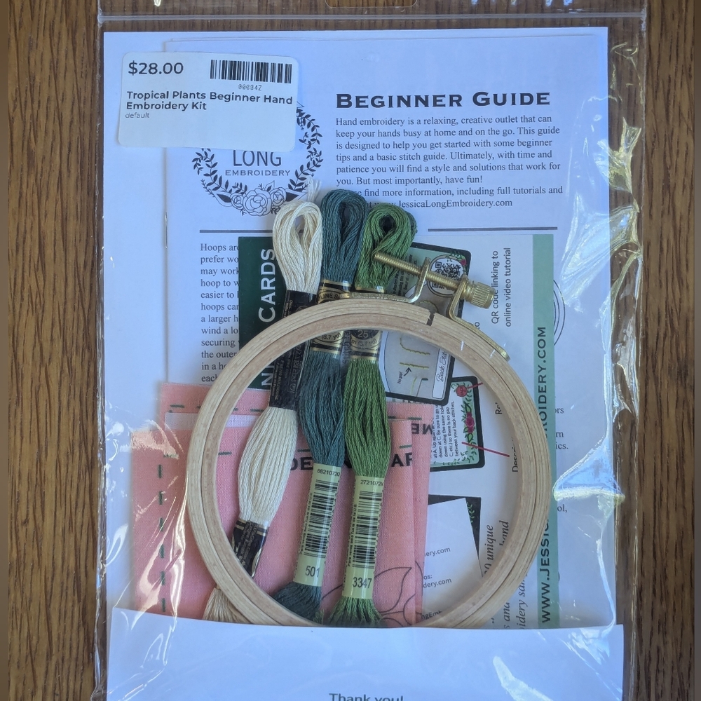 Tropical Plants Embroidery Kit - Picture 2 of 2